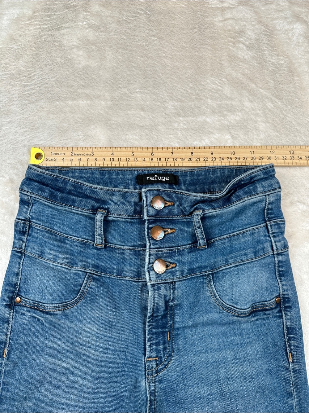 Refuge Mid Wash High-Rise Jegging-Fit Skinny Jeans - Picture 3 of 7